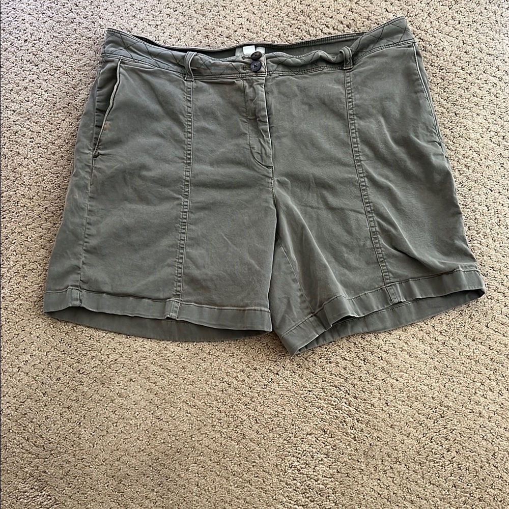 J. Jill Khaki Green Shorts